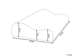 Almofada Em Espuma De Memoria 57 X 35 Cm Amne