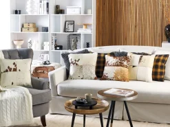 Almofada Em Pele Com Padrao Patchwork Cor Aleatoria 45 X 45 Cm Marady