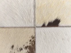 Almofada Em Pele Com Padrao Patchwork Cor Aleatoria 45 X 45 Cm Marady