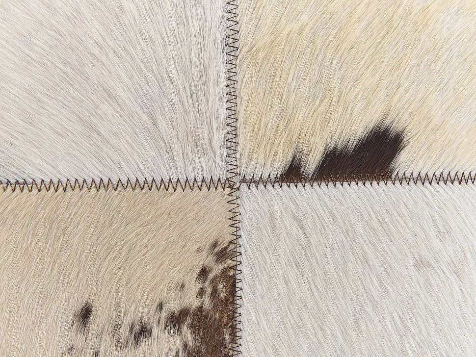 Almofada Em Pele Com Padrao Patchwork Cor Aleatoria 45 X 45 Cm Marady