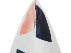 Almofada Em Veludo Branco Com Padrao De Folha 45 X 45 Cm Quinoa