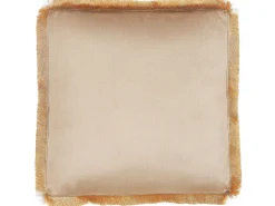 Almofada Em Veludo Creme 40 X 40 Cm Pothos