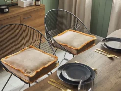 Almofada Em Veludo Creme 40 X 40 Cm Pothos