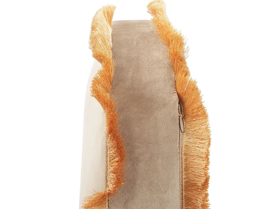 Almofada Em Veludo Creme O 40 Cm Pothos