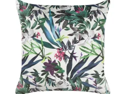 Almofada Em Veludo Verde Com Padrao De Folha 45 X 45 Cm Gasteria