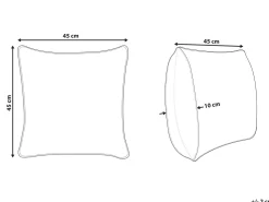 Almofada Em Veludo Verde Com Padrao De Folha 45 X 45 Cm Gasteria