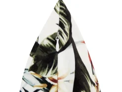 Almofada Em Veludo Verde E Vermelho Com Padrao De Folha 45 X 45 Cm Edelweiss