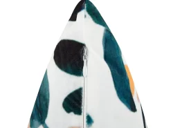 Almofada Em Veludo Verde Com Padrao De Folha 45 X 45 Cm Knautia