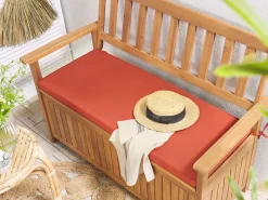 Almofada Para Assento De Banco 45 X 108 Cm Vermelho Sovana