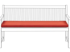 Almofada Para Banco De Jardim 152 X 54 X 5 Cm Terracota Vivara