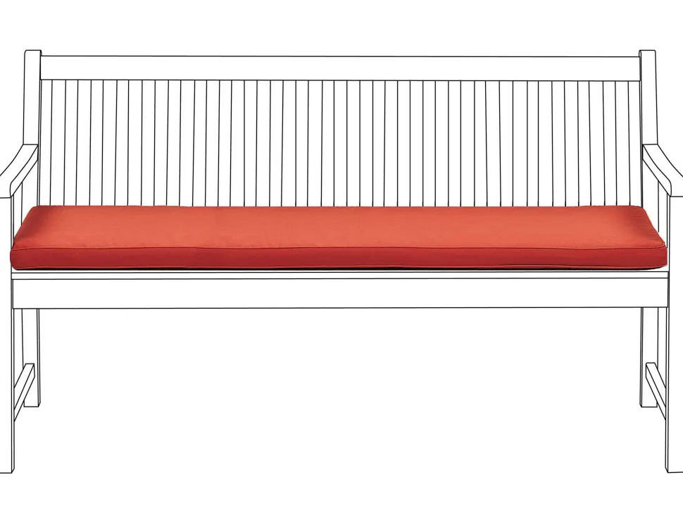 Almofada Para Banco De Jardim 152 X 54 X 5 Cm Terracota Vivara
