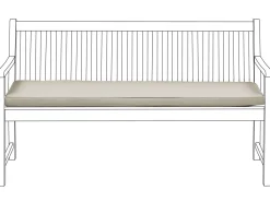 Almofada Para Banco De Jardim Taupe 152 X 54 X 5 Cm Vivara