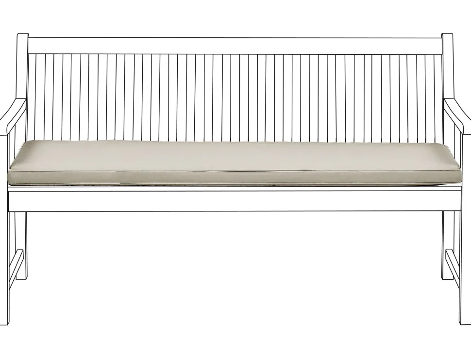 Almofada Para Banco De Jardim Taupe 152 X 54 X 5 Cm Vivara