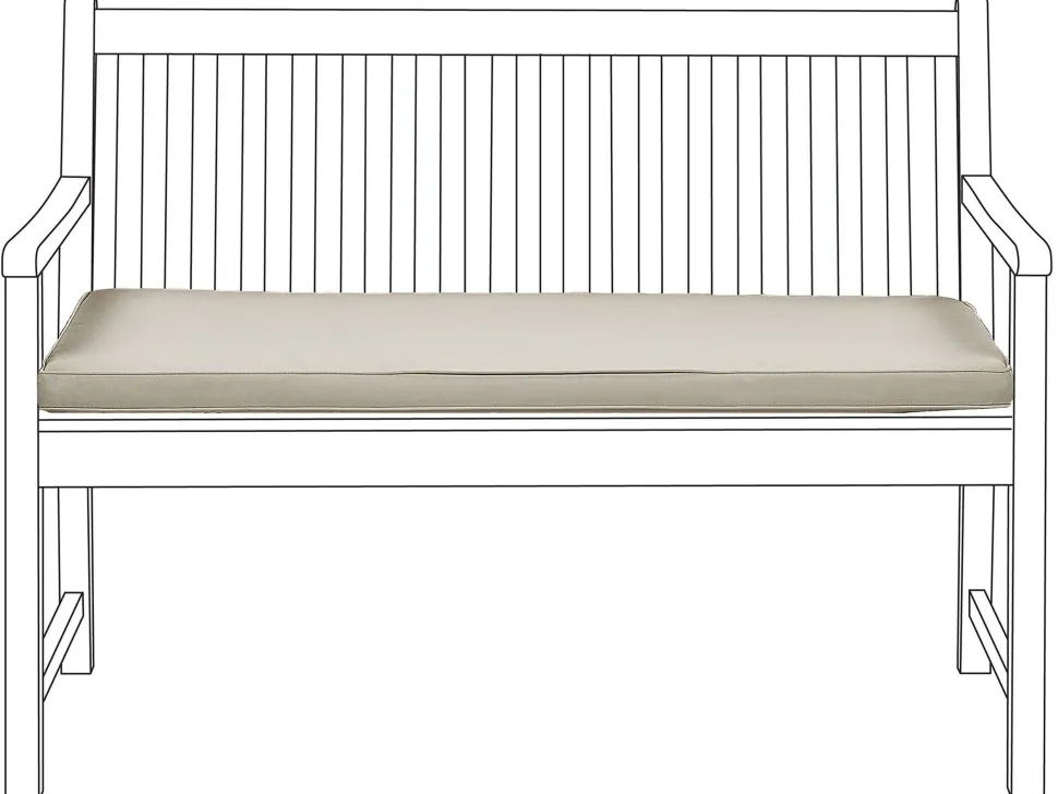 Almofada Para Banco De Jardim Taupe 112 X 54 X 5 Cm Vivara