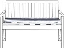 Almofada Para Banco De Jardim 112 X 54 X 5 Cm Azul E Branca Vivara