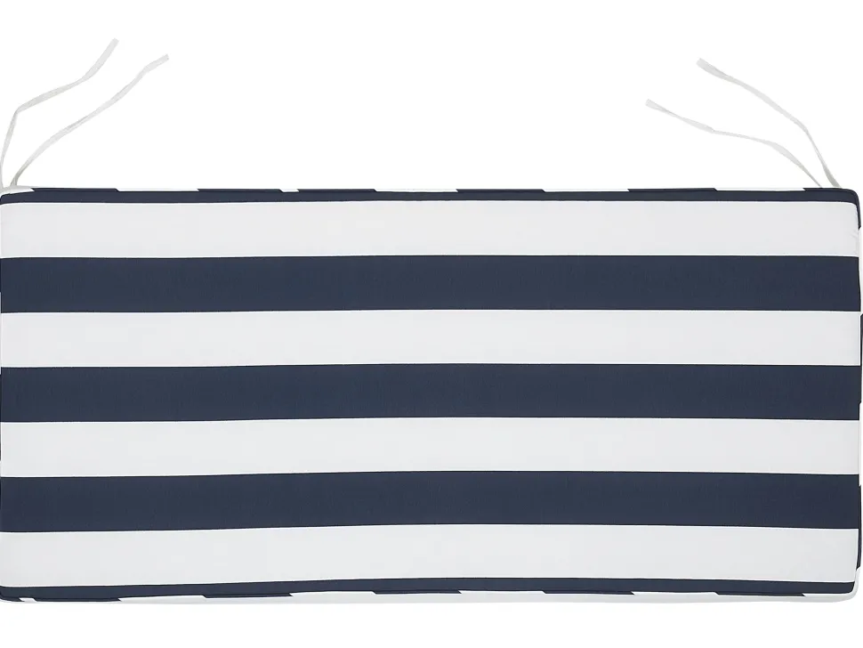 Almofada Para Banco De Jardim 112 X 54 X 5 Cm Azul E Branca Vivara