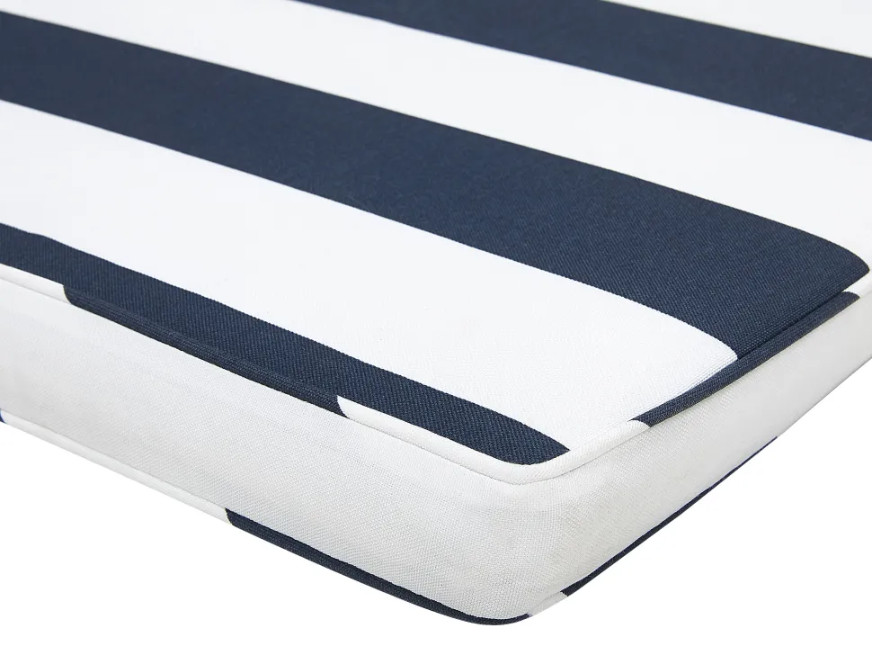 Almofada Para Banco De Jardim 112 X 54 X 5 Cm Azul E Branca Vivara