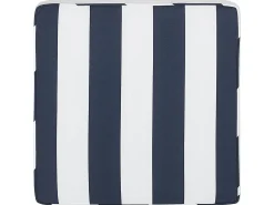 Almofada Para Cadeira De Jardim Azul Marinho E Branco Sassari