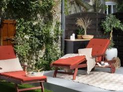 Almofada Para Espreguicadeira De Jardim 188 X 59 X 5 Cm Terracota Toscana/Java