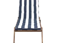 Almofada Para Espreguicadeira De Jardim Azul Marinho E Branco Cesana