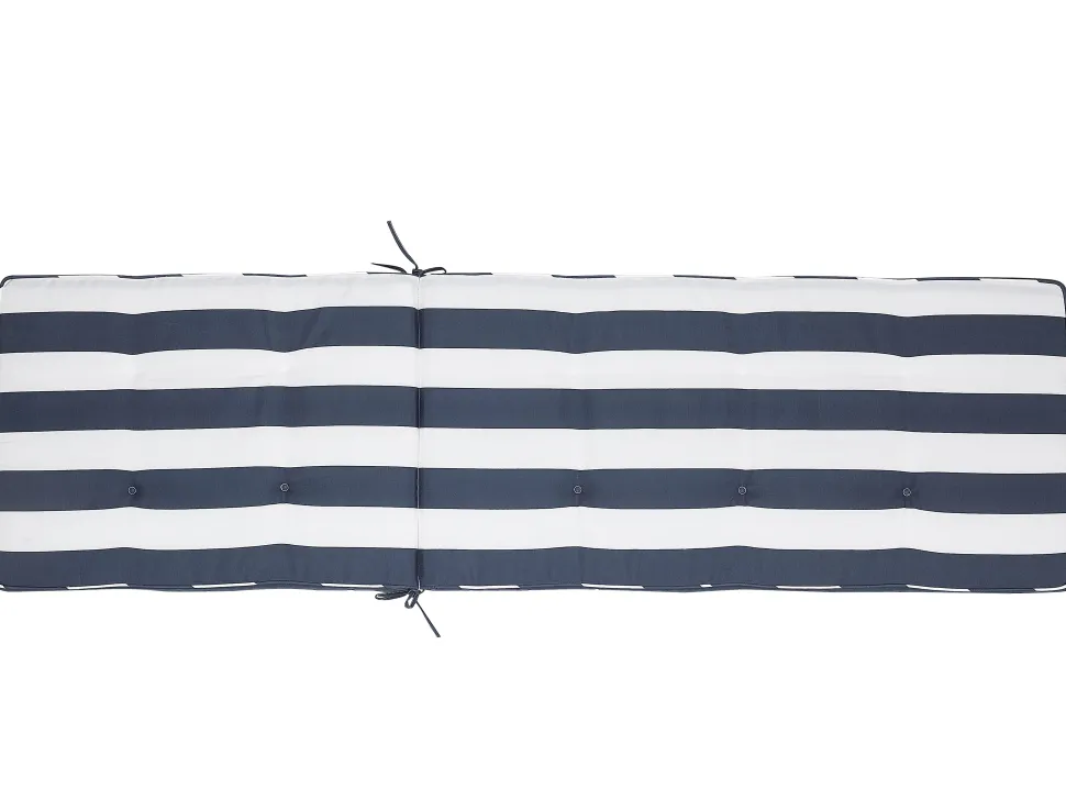 Almofada Para Espreguicadeira De Jardim Azul Marinho E Branco Cesana