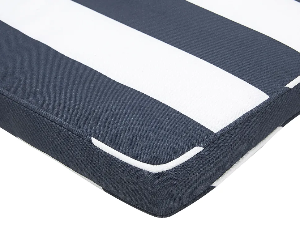 Almofada Para Espreguicadeira De Jardim Azul Marinho E Branco Cesana