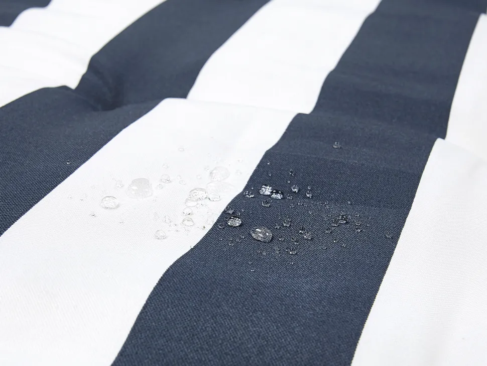 Almofada Para Espreguicadeira De Jardim Azul Marinho E Branco Cesana