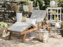 Almofada Para Espreguicadeira De Jardim 188 X 59 X 5Cm Taupe Toscana/Java