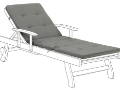 Almofada Para Espreguicadeira De Jardim 188 X 59 X 5Cm Cinzento Grafite Toscana/Java