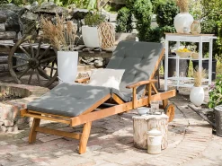 Almofada Para Espreguicadeira De Jardim 188 X 59 X 5Cm Cinzento Grafite Toscana/Java