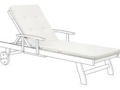 Almofada Para Espreguicadeira De Jardim 188 X 59 X 5Cm Branco Nata Toscana/Java