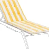 Almofada Para Espreguicadeira De Jardim Amarelo E Branco Cesana