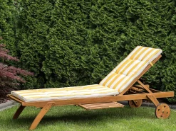 Almofada Para Espreguicadeira De Jardim Amarelo E Branco Cesana