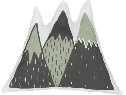 Almofada Verde E Preta Com Padrao De Montanhas 60 X 50 Cm Indore