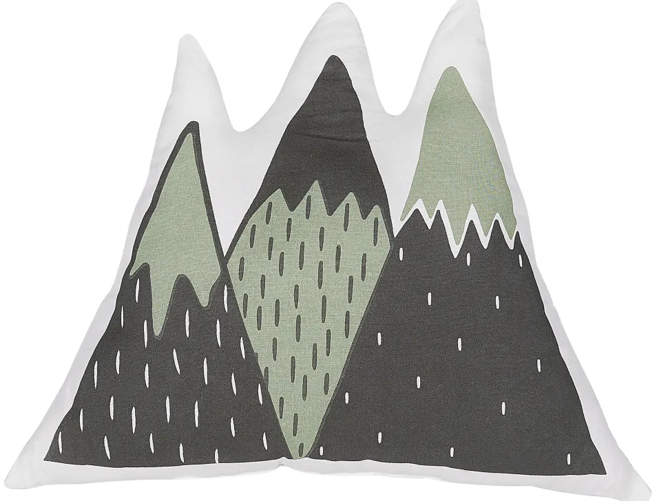 Almofada Verde E Preta Com Padrao De Montanhas 60 X 50 Cm Indore