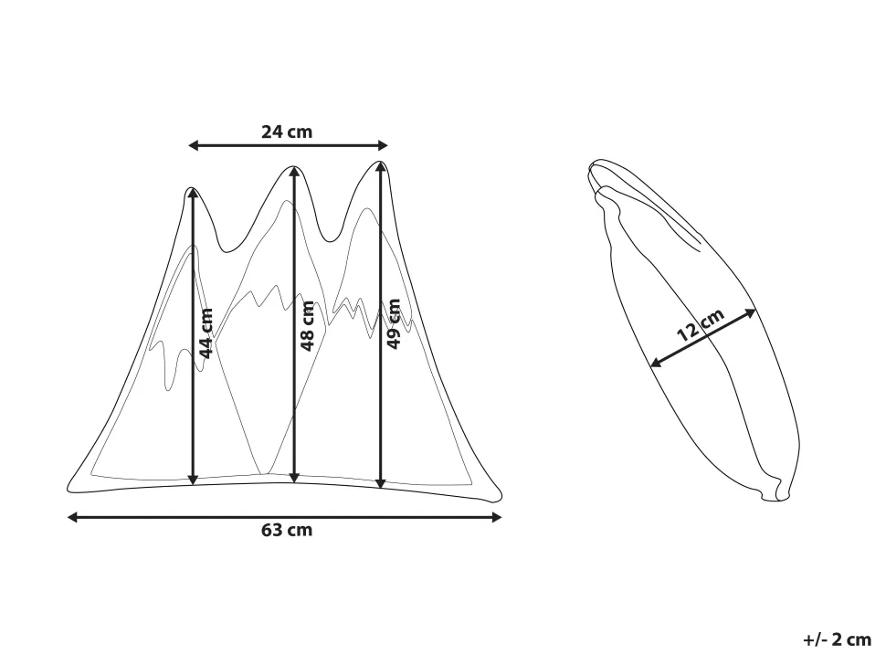 Almofada Verde E Preta Com Padrao De Montanhas 60 X 50 Cm Indore