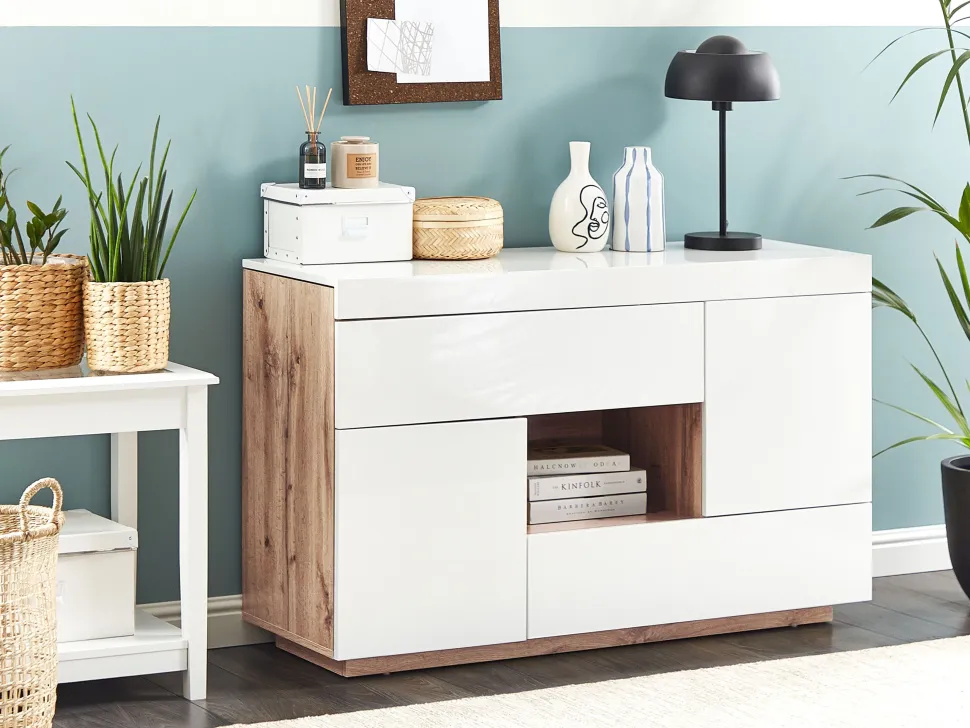 Aparador / Secretaria De Escritorio Branco Goran