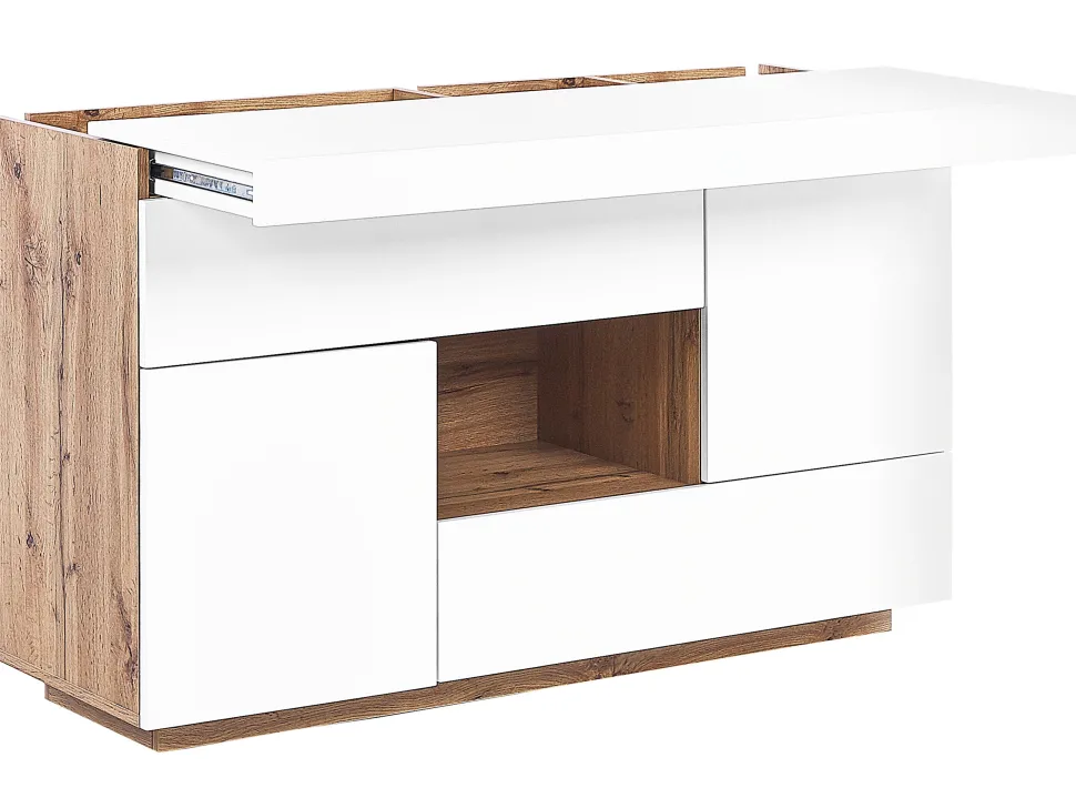 Aparador / Secretaria De Escritorio Branco Goran