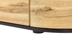 Aparador Com 1 Gaveta E 4 Portas Cor De Madeira Clara E Preto Jerome