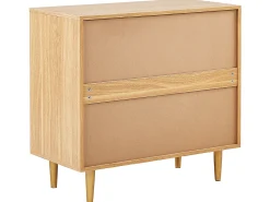 Aparador Com 1 Gaveta E 2 Portas Em Rattan Cor De Madeira Clara Potosi