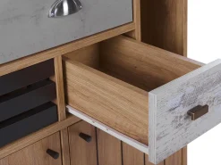 Aparador Com 3 Gavetas E 2 Portas Cor De Madeira Clara Kyle