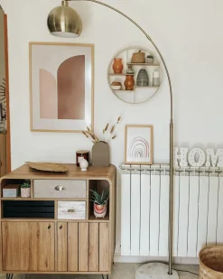 Aparador Com 3 Gavetas E 2 Portas Cor De Madeira Clara Kyle