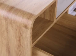 Aparador Com 3 Gavetas E 2 Portas Cor De Madeira Clara Kyle