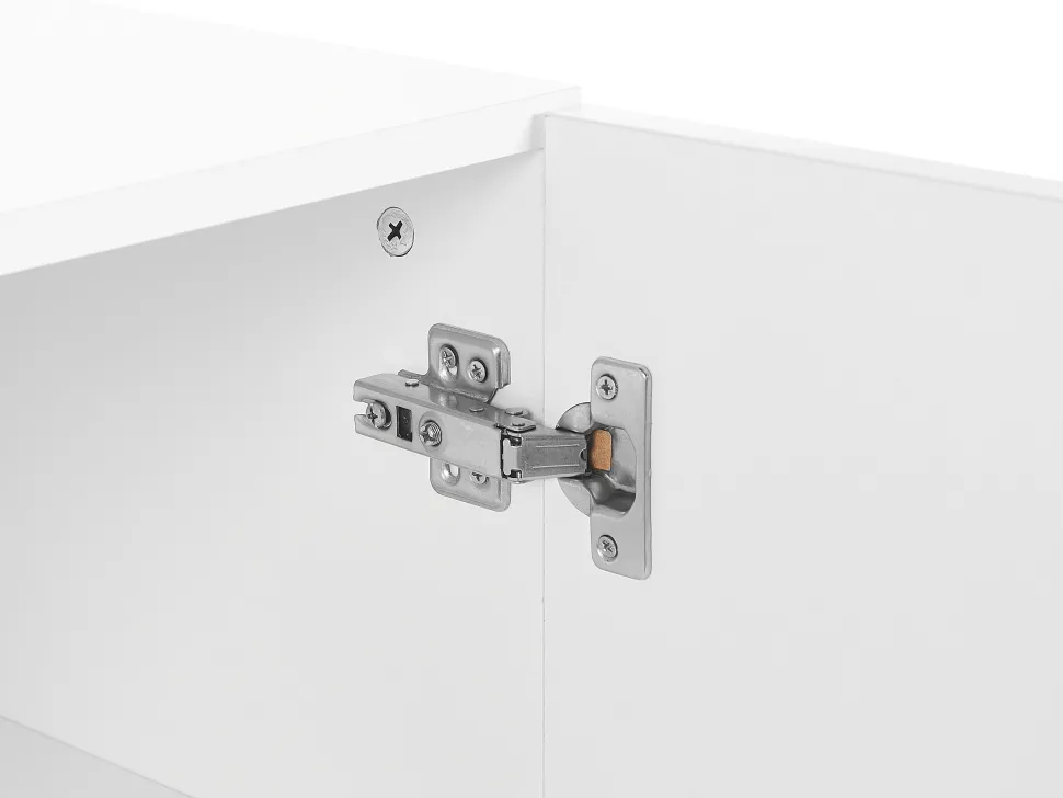 Aparador Com 2 Gavetas E 1 Porta Branco E Cor De Madeira Clara Fili