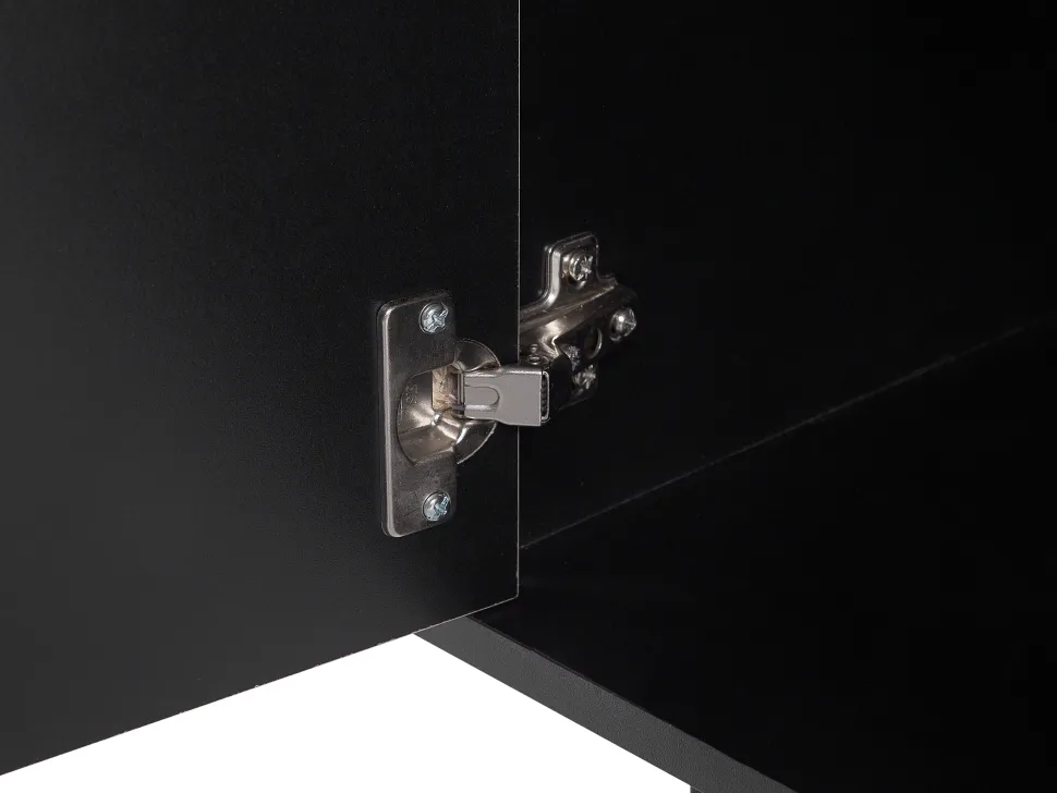 Aparador Com 3 Gavetas E 2 Portas Cor De Madeira Escura Blackpool