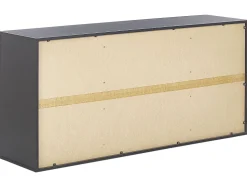 Aparador Com 2 Gavetas E 2 Portas Castanho Claro E Preto Salter