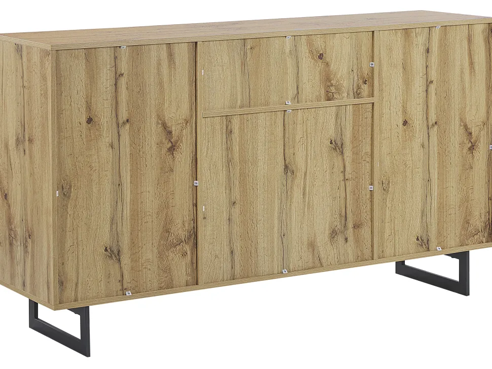 Aparador Com 2 Gavetas E 2 Portas Cor De Madeira Clara Boiso