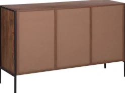 Aparador Com 3 Gavetas E 2 Portas Castanho Escuro E Preto Tifton