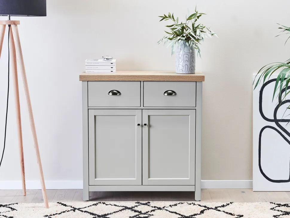 Aparador Com 2 Gavetas E 2 Portas Cinzento Clio