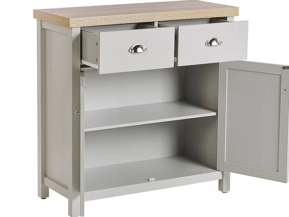 Aparador Com 2 Gavetas E 2 Portas Cinzento Clio